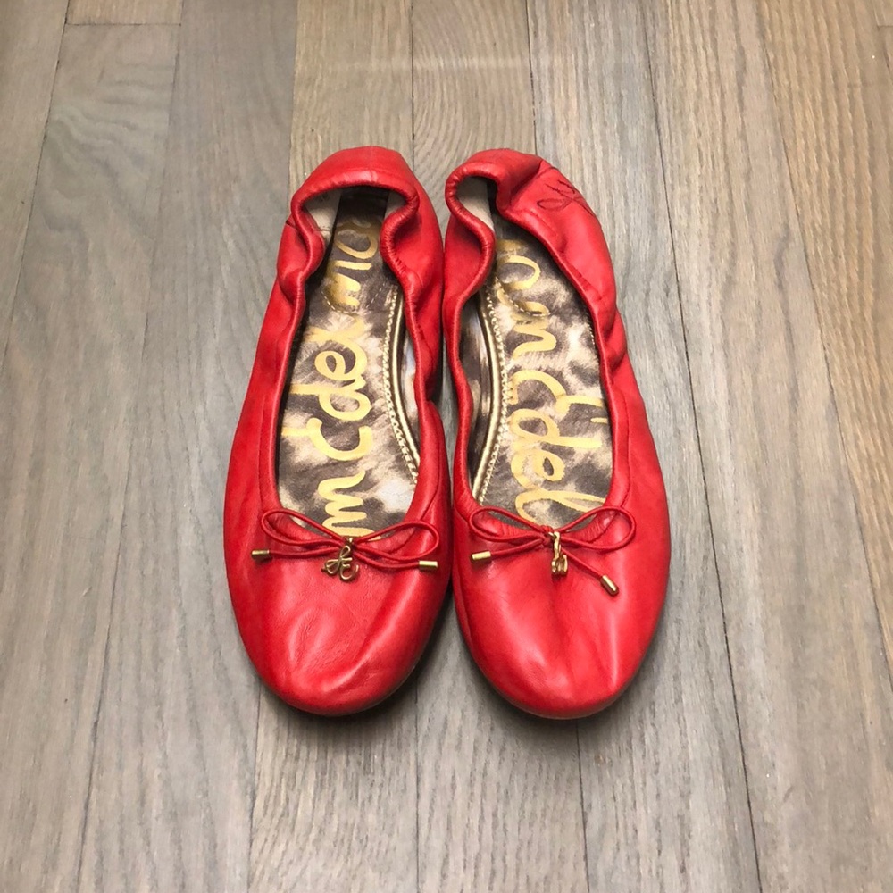 Red ballet flats